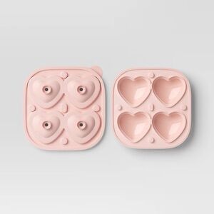 Heart Ice Cube Mold Pink nwt Threshold